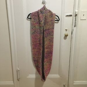 Multi bright colored knitted scarf LAST CALL